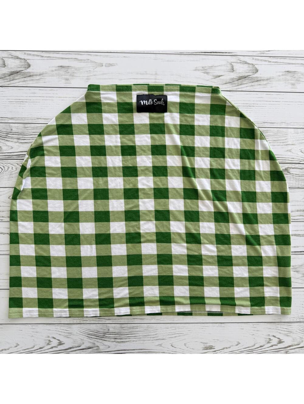 Milk Snob Green Gingham 5-in-1 Infant Car Seat Nursing Cover